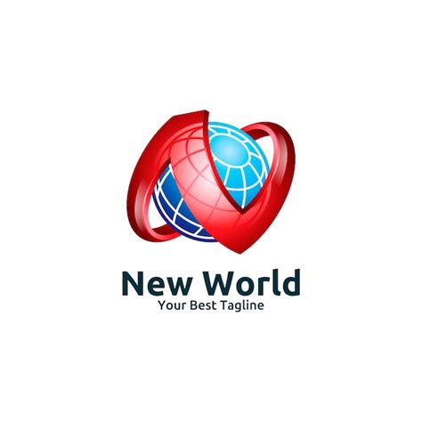 Premium Vector | New World Logo Template