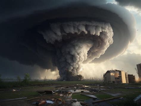 Premium Ai Image Destructive Powerful Tornado