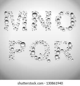 Realistic Water Drops Font S X Stock Vector Royalty Free 130861919