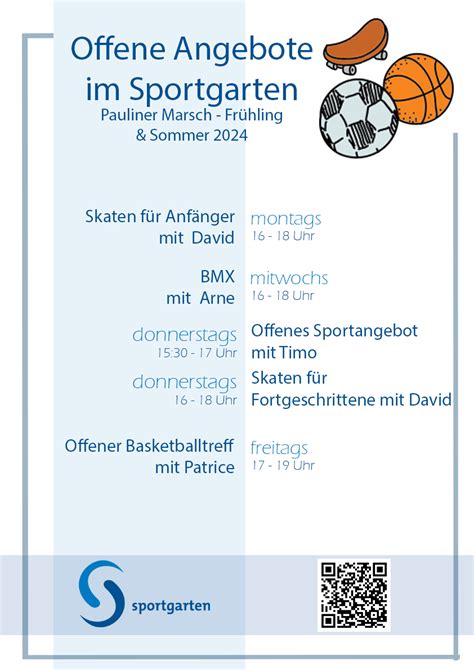 Plakat Oa Anlage Pm Fr Hling Sommer Sportgarten E V Bremen