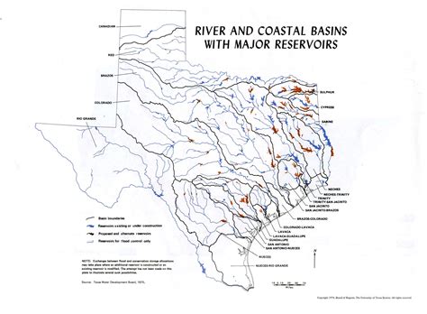 Map Of Texas Rivers Labeled