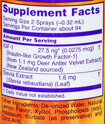 IGF-1 Spray | Cellular Growth | NOW Foods