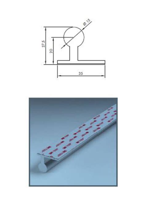 Tirador Adhesivo De Aluminio ADETEC