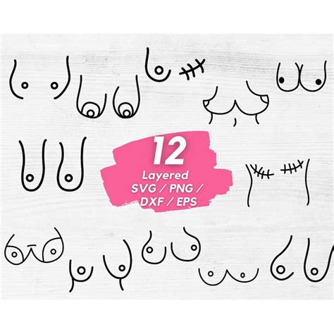 Hand Drawn Boobs Svg Boobs For Cricut Tits Svg Boobies Sv Inspire