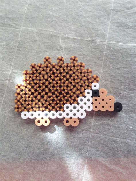 Hedgehog Perler Beads By Katie Binesh Fuse Bead Patterns Perler Bead