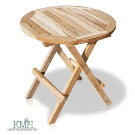 Kmh 50cm Round Teak Side Table Uk