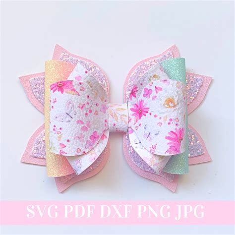 Hair Bow Template SVG Hair Bow SVG, PDF Digital Template Hair Bow ...