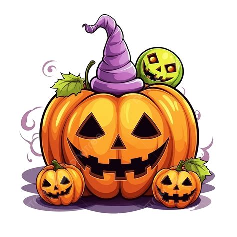 Dibujos Animados De Calabaza De Halloween Con Diseño De Dulces PNG