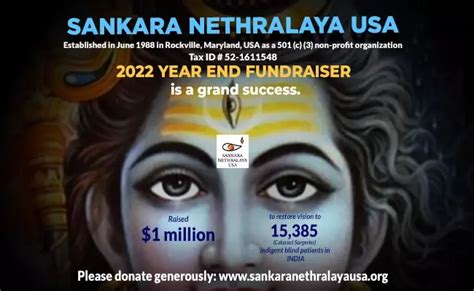 Sankara Nethralaya Usa Latest Press Release And News Updates