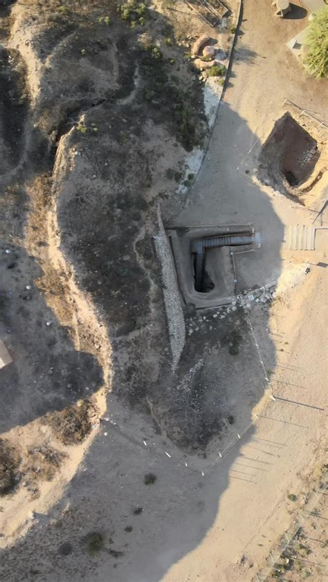 aerial view  ancient desert ruins  stock video footage royalty