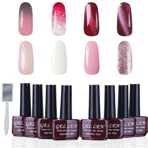 Amazon Gellen Gel Nail Polish Set Various Pink Reds 8 Colors