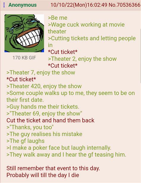 Anon Works In A Movie Theater R Greentext Greentext Stories Know