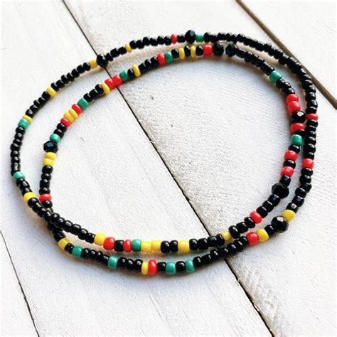 Rasta Bead Bracelet Etsy