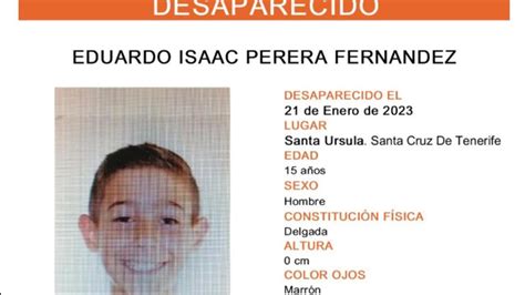 Desaparecidos en Canarias Buscan en Tenerife a un niño desaparecido el