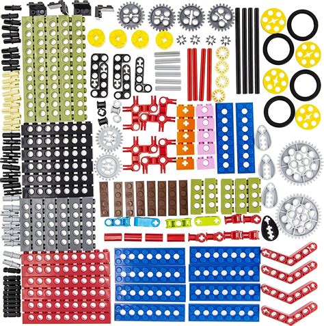 TEESE 184pcs Technic Parts Compatible With Lego Technic Beam Gears