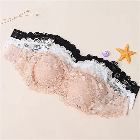 Sujetador Sexy Sin Tirantes Para Mujer Top De Tubo De Encaje Bandeau