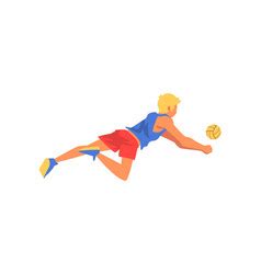 Male Volleyball Player Professional Sportsman Vector Image