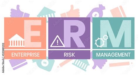 Erm Enterprise Risk Management Business Concept Vector Infographic