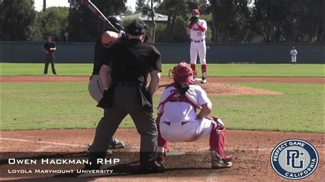 Owen Hackman Prospect Video Rhp Loyola Marymount University Youtube