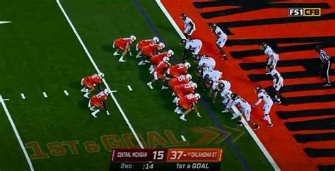 Oklahoma State Debuted New Goal Line Formation Against Central Michigan