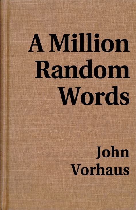 A Million Random Words John Vorhaus