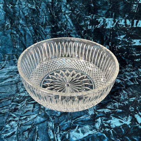 Vintage CUT GLASS BOWL 9 Salad Fruit Chips Decorative - Etsy