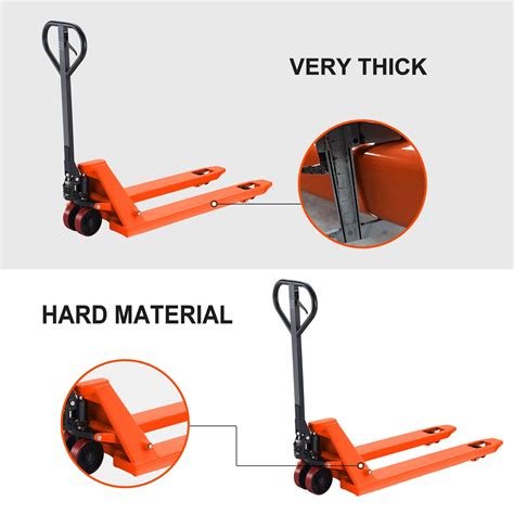 Tory Carrier Manual Pallet Jack 5500lbs Capacity Pallet Truck 48L21W