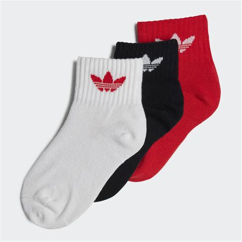 adidas Mid-Ankle Socks 3 Pairs - White | adidas UAE