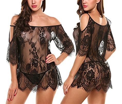 Avidlove Women Chemises Lace Smock Lingerie Mini Babydoll Want It All