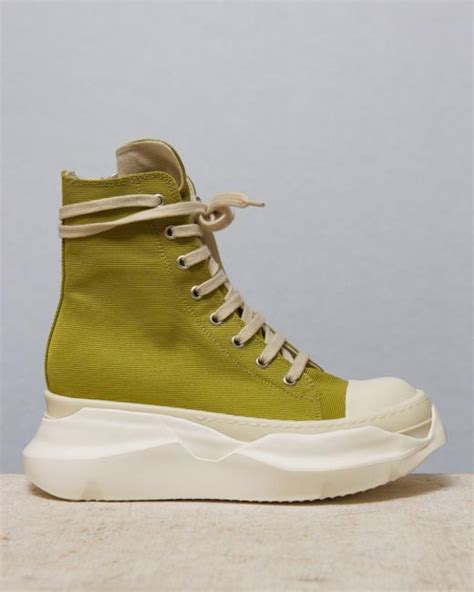 Rick Owens Drkshdw Canvas Acid Abstract High Top Sneaker In Green Lyst