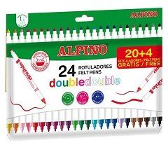 ROTULADOR ALPINO C 24 DOBLE PUNTA MASQUEPAPEL