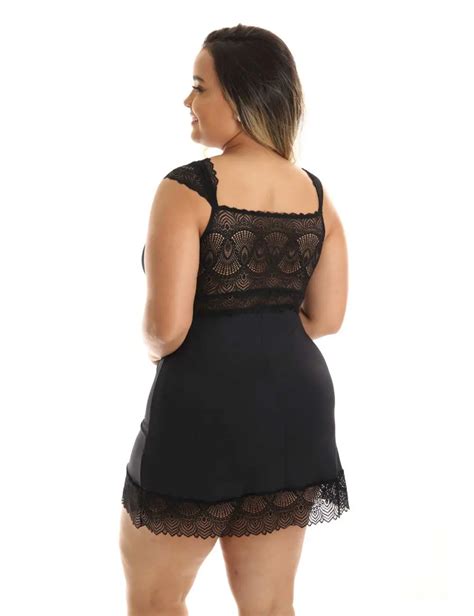 Conjunto Lingerie Plus Size Sem Bojo De Renda Tj Vip