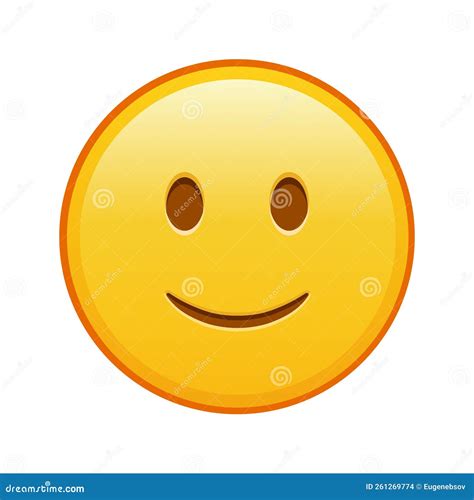 Face Ligeiramente Sorridente Grande Do Sorriso De Emoji Amarelo