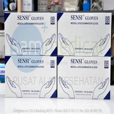 Sensi Gloves Sarung Tangan Examination Latex Isi 100 Pcs Lazada