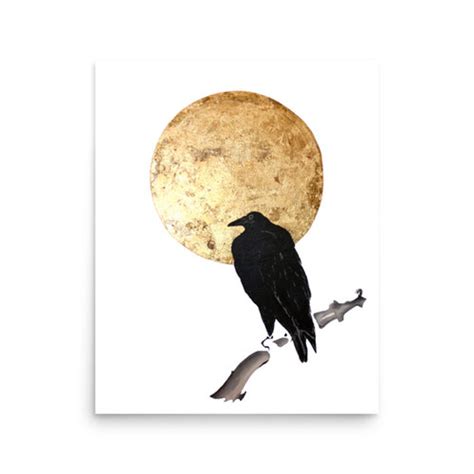 Golden Crow Art Print | Mind Maestro