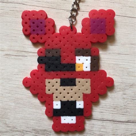 Fnaf Perler Beads Fuse Bead Keychains Handmade Pixel Art Fnaf