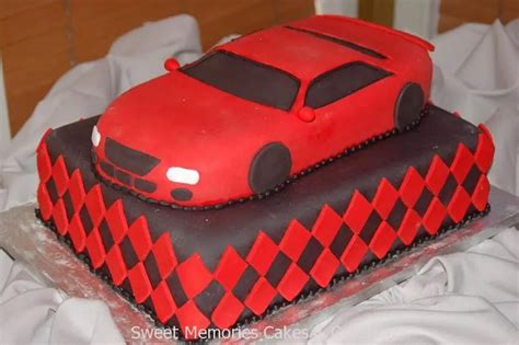 Red car birthday cake