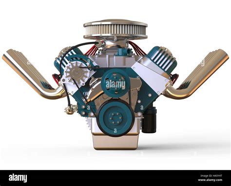 Hot Rod V8 Engine 3D Render Stock Photo Alamy