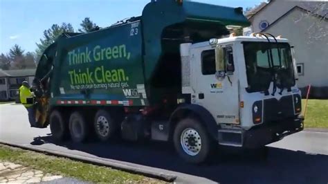 Waste Management Mack Mru Cng Mcneilus Rear Loader Youtube