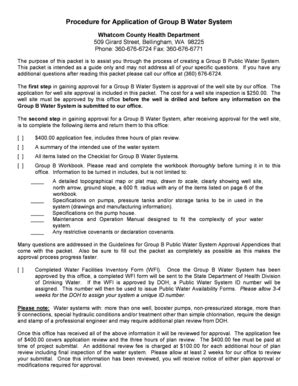 Fillable Online Whatcomcounty Procedure For Application Of Group B