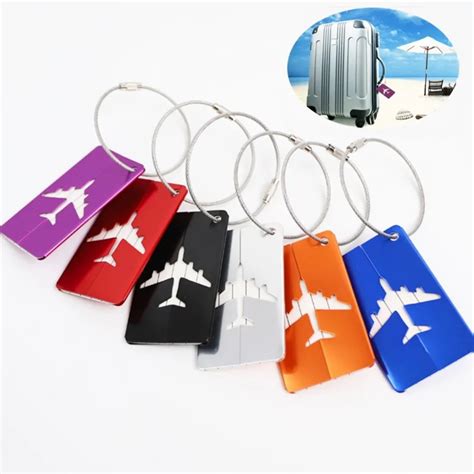 Tiquettes Bagages En M Tal Pour Avion Carte De Bagage Valise Porte Nom