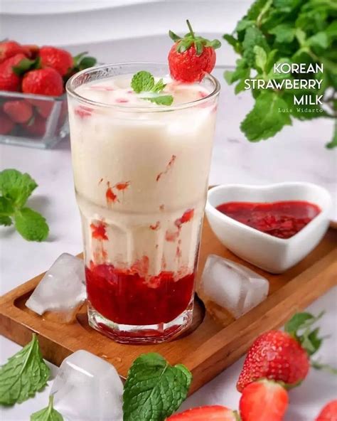 Resepminuman Kreatif On Instagram Korean Strawberry Milk By Luis