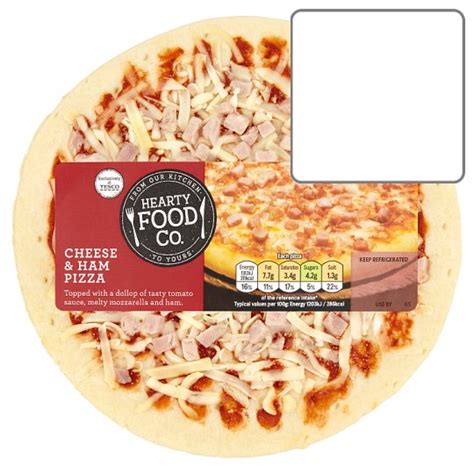 菱 Calories in Hearty Food Co. Cheese & Ham Pizza