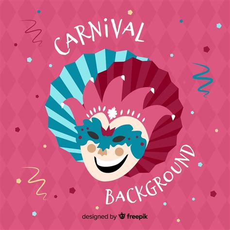 Улыбающаяся маска карнавального фона | Бесплатно векторы