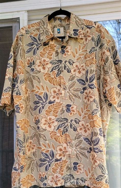 Kahala Hawaiian Islands Mens Floral Shirt Xl W Pocket Cotton Ebay