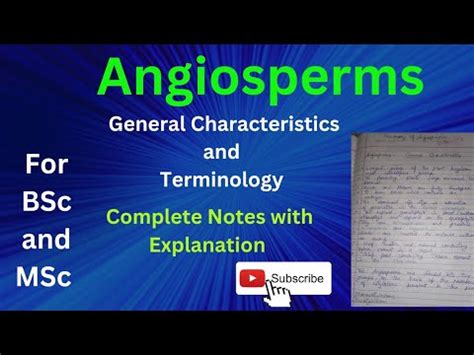 Bsc Msc Botany Taxonomy Of Angiosperms Angiosperms General