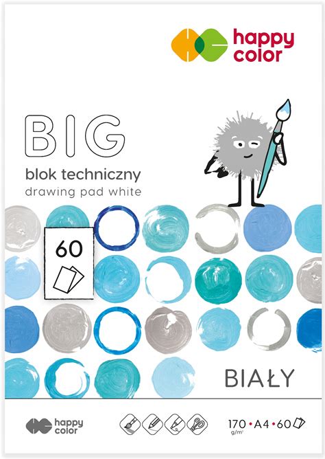 Blok Techniczny Happy Color BIG A4 60 KARTEK 170g HA 3717 2030 0B60