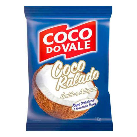 Coco em Flocos Coco do Vale Úmido e Adoçado 1kg Simão Doces