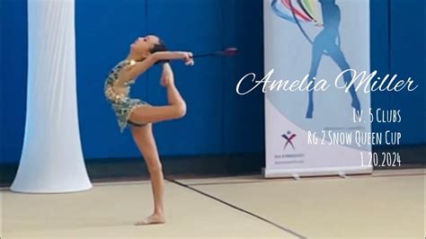 Level Rhythmic Gymnastic Competition Clubs Routine Amelia Miller