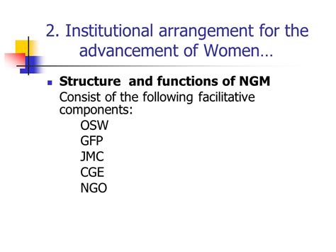 Osw Presents Concept Document For Gender Research Profile To The